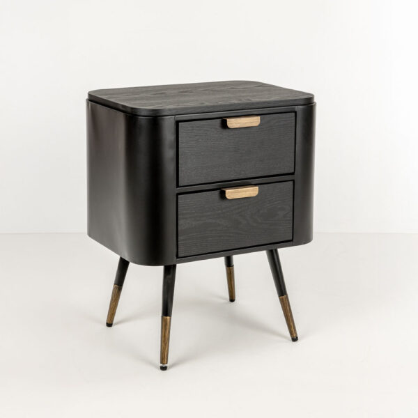 COLOMBO ΚΟΜΟΔΙΝΟ ΜΑΥΡΟ ΧΡΥΣΟ 50x39x63cm 09-2059 - Image 6