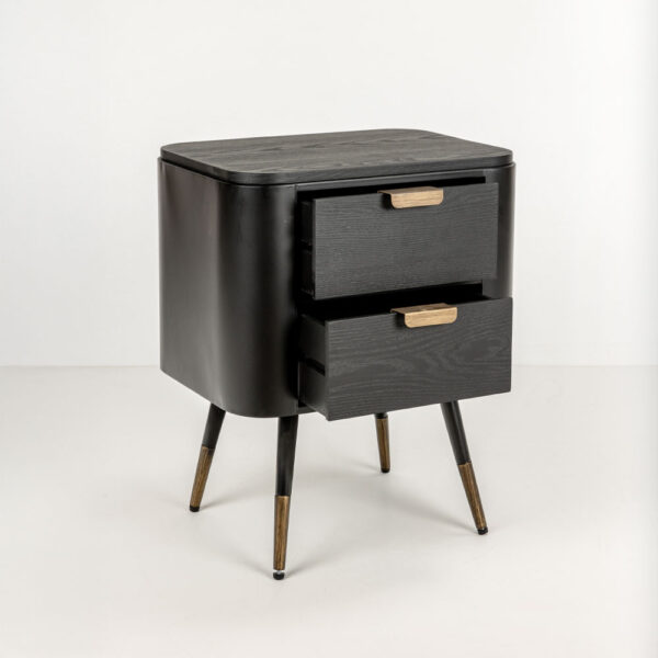 COLOMBO ΚΟΜΟΔΙΝΟ ΜΑΥΡΟ ΧΡΥΣΟ 50x39x63cm 09-2059 - Image 8