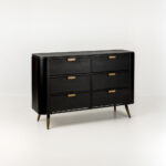 COLOMBO ΣΥΡΤΑΡΙΕΡΑ ΜΑΥΡΟ ΧΡΥΣΟ 118x39x77cm 09-2060 - Image 6