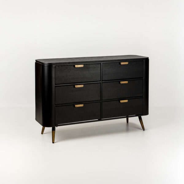 COLOMBO ΣΥΡΤΑΡΙΕΡΑ ΜΑΥΡΟ ΧΡΥΣΟ 118x39x77cm 09-2060 - Image 6