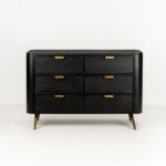 COLOMBO ΣΥΡΤΑΡΙΕΡΑ ΜΑΥΡΟ ΧΡΥΣΟ 118x39x77cm 09-2060 - Image 7