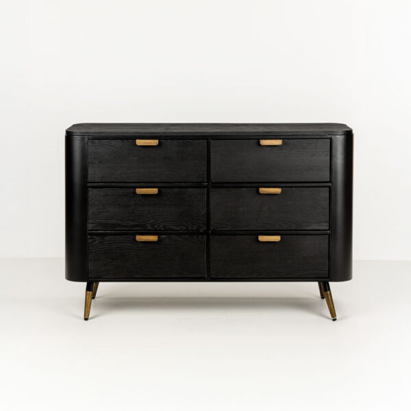 COLOMBO ΣΥΡΤΑΡΙΕΡΑ ΜΑΥΡΟ ΧΡΥΣΟ 118x39x77cm 09-2060 - Image 7