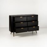 COLOMBO ΣΥΡΤΑΡΙΕΡΑ ΜΑΥΡΟ ΧΡΥΣΟ 118x39x77cm 09-2060 - Image 8