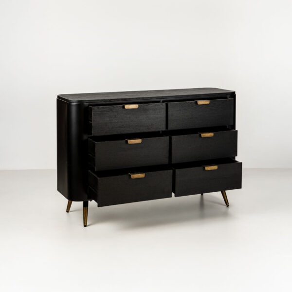 COLOMBO ΣΥΡΤΑΡΙΕΡΑ ΜΑΥΡΟ ΧΡΥΣΟ 118x39x77cm 09-2060 - Image 8