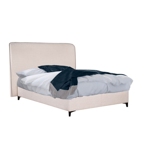 COLOMBO ΚΡΕΒΑΤΙ ΜΕ ΑΠΟΘΗΚ. ΧΩΡΟ (ΓΙΑ ΣΤΡΩΜΑ 160x200cm) OFF WHITE 06-900 ΜΑΥΡΟ 210x170x120 09-2117 - Image 6