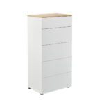 LUCIDO ΣΥΡΤΑΡΙΕΡΑ 5ΣΥΡΤΑΡΙΑ ΛΕΥΚΟ OAK ΦΥΣΙΚΟ 58x39x116.5 09-2131 - Image 6