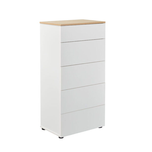 LUCIDO ΣΥΡΤΑΡΙΕΡΑ 5ΣΥΡΤΑΡΙΑ ΛΕΥΚΟ OAK ΦΥΣΙΚΟ 58x39x116.5 09-2131 - Image 6