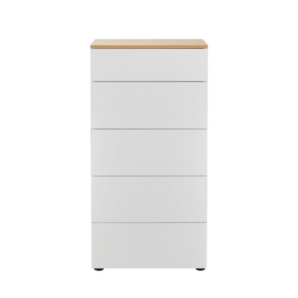 LUCIDO ΣΥΡΤΑΡΙΕΡΑ 5ΣΥΡΤΑΡΙΑ ΛΕΥΚΟ OAK ΦΥΣΙΚΟ 58x39x116.5 09-2131 - Image 7