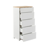 LUCIDO ΣΥΡΤΑΡΙΕΡΑ 5ΣΥΡΤΑΡΙΑ ΛΕΥΚΟ OAK ΦΥΣΙΚΟ 58x39x116.5 09-2131 - Image 8