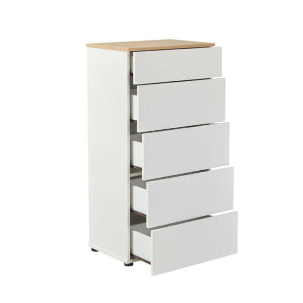 LUCIDO ΣΥΡΤΑΡΙΕΡΑ 5ΣΥΡΤΑΡΙΑ ΛΕΥΚΟ OAK ΦΥΣΙΚΟ 58x39x116.5 09-2131 - Image 8