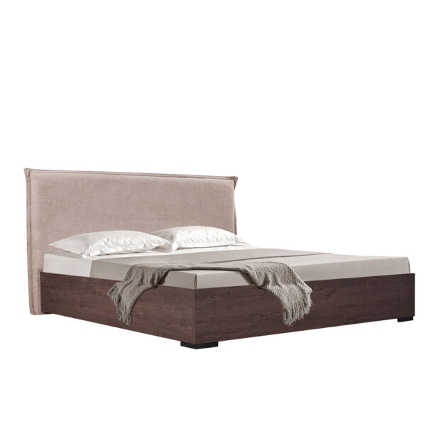 NUEZ ΚΡΕΒΑΤΙ (ΓΙΑ ΣΤΡΩΜΑ 160x200cm) ΚΑΡΥΔΙ 162x202x120 09-2132 - Image 6