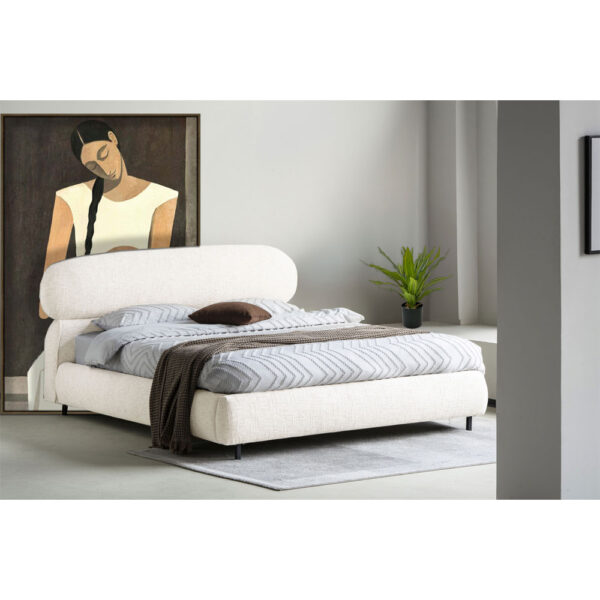 SERENITE ΚΡΕΒΑΤΙ (ΓΙΑ ΣΤΡΩΜΑ 160x200cm) BEIGE 230x194x105cm 09-2145 - Image 7