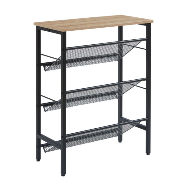 PLEXUS ΠΑΠΟΥΤΣΟΘΗΚΗ 3ΡΑΦΙΑ ΚΑΡΥΔΙ ΜΑΥΡΟ 60x30x80 10-0048 - Image 5
