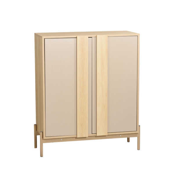 CAPPUCCINO ΚΟΜΟΤΑ-ΠΑΠΟΥΤΣΟΘΗΚΗ 2ΠΟΡΤΕΣ 3ΡΑΦΙΑ SONOMA LATTE 84.4x36.5x97 10-0049 - Image 4