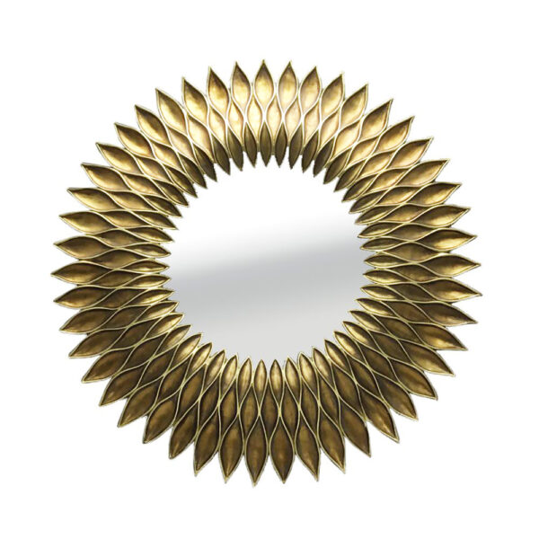 GIRASOL ΚΑΘΡΕΠΤΗΣ ΤΟΙΧΟΥ 51x51x5.5 POLYRESIN ΧΡΥΣΟ ANTIQUE 11-0285 - Image 4