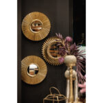 GIRASOL ΚΑΘΡΕΠΤΗΣ ΤΟΙΧΟΥ 51x51x5.5 POLYRESIN ΧΡΥΣΟ ANTIQUE 11-0285 - Image 5