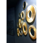 GIRASOL ΚΑΘΡΕΠΤΗΣ ΤΟΙΧΟΥ 51x51x5.5 POLYRESIN ΧΡΥΣΟ ANTIQUE 11-0285 - Image 6