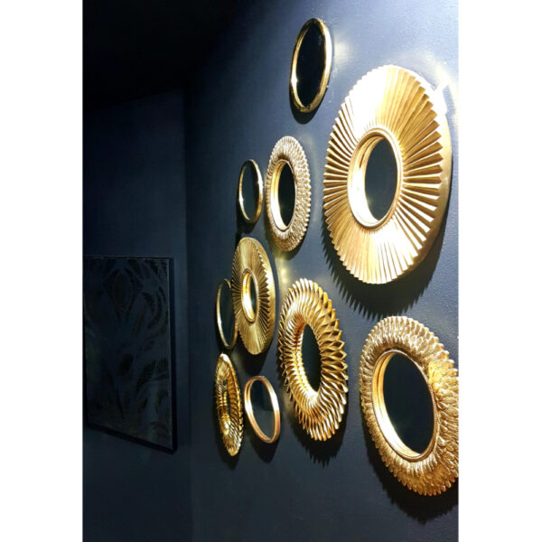 GIRASOL ΚΑΘΡΕΠΤΗΣ ΤΟΙΧΟΥ 51x51x5.5 POLYRESIN ΧΡΥΣΟ ANTIQUE 11-0285 - Image 6