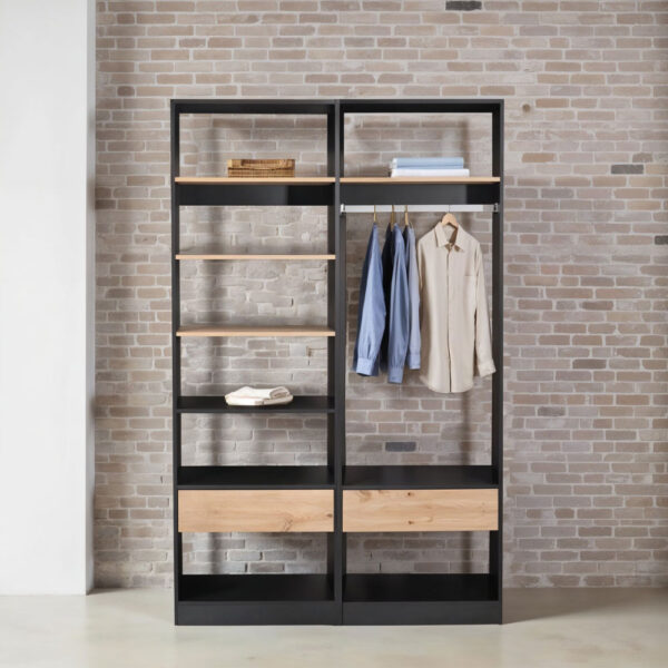 SYSTEM ΝΤΟΥΛΑΠΑ ΜΑΥΡΟ SONOMA 90x50x180 18-0026 - Image 4