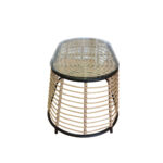 LOOM COFFEE TABLE ΦΥΣΙΚΟ ΜΑΥΡΟ 95x55x45 22-0052 - Image 8