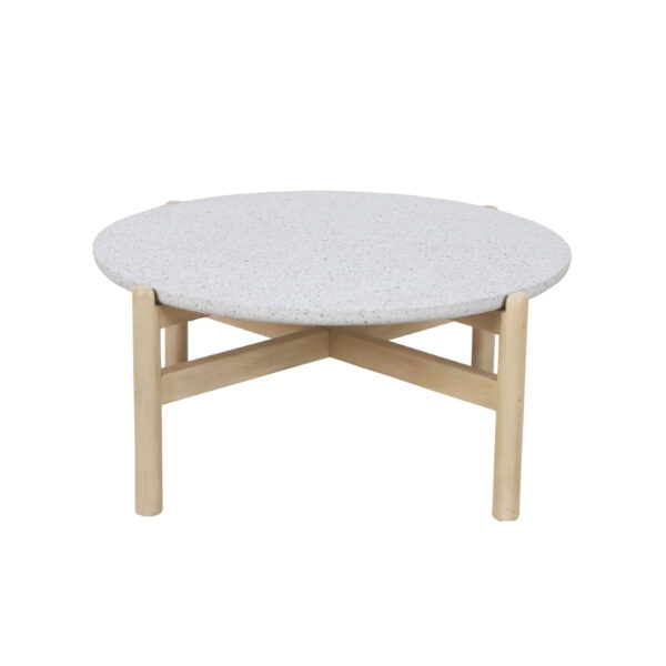 TERRAZZO COFFEE TABLE TERRAZZO ΦΥΣΙΚΟ ΑΝΟΙΧΤΟ 84.4x84.4x37 22-0054 - Image 4