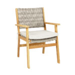 CAPRI ΚΑΡΕΚΛΑ ΛΕΥΚΟ ΓΚΡΙ 64.2x60x88.5 22-0096 - Image 6