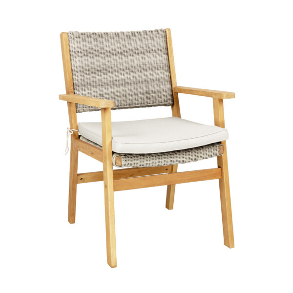 CAPRI ΚΑΡΕΚΛΑ ΛΕΥΚΟ ΓΚΡΙ 64.2x60x88.5 22-0096 - Image 6