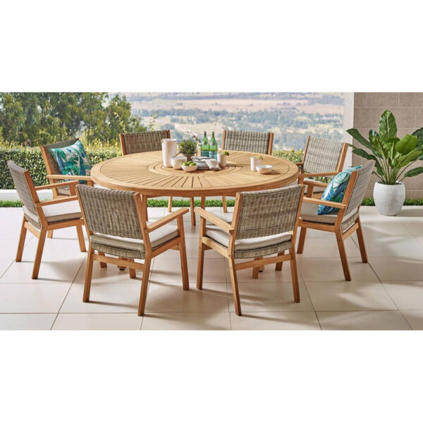 CAPRI ΚΑΡΕΚΛΑ ΛΕΥΚΟ ΓΚΡΙ 64.2x60x88.5 22-0096 - Image 7