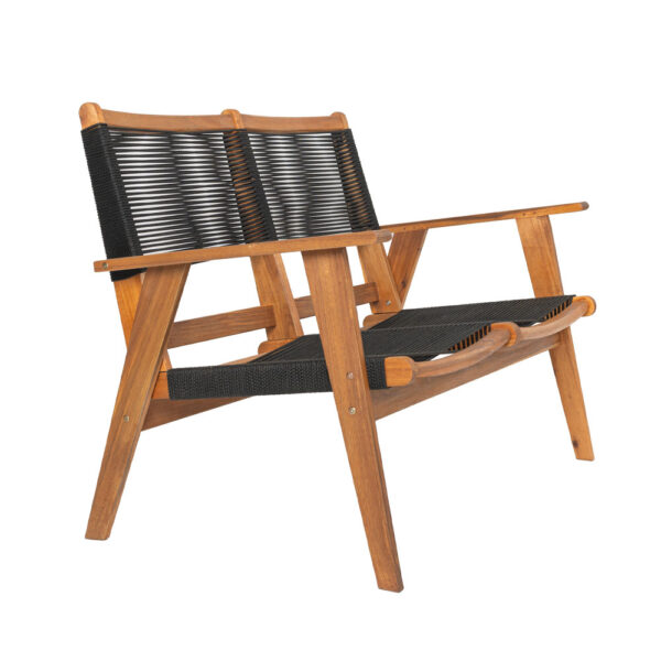 CAVO ΚΑΝΑΠΕΣ 2ΘΕΣΙΟΣ ΜΑΥΡΟ ΦΥΣΙΚΟ 120x72x85 22-0168 - Image 6