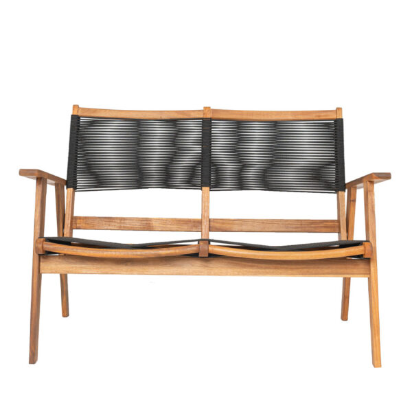 CAVO ΚΑΝΑΠΕΣ 2ΘΕΣΙΟΣ ΜΑΥΡΟ ΦΥΣΙΚΟ 120x72x85 22-0168 - Image 9