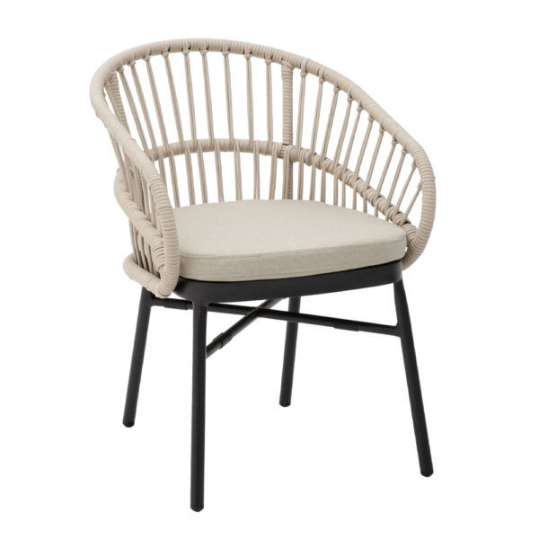 LUNA ΚΑΡΕΚΛΑ CREAM ΜΑΥΡΟ 58x65x78 22-0193 - Image 6