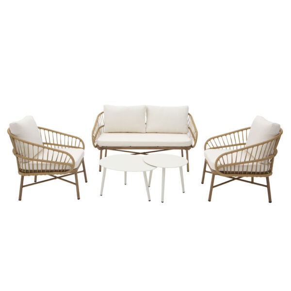 CAVE ΣΑΛΟΝΙ SET 1+2+1 ΦΥΣΙΚΟ 22-0201 - Image 8