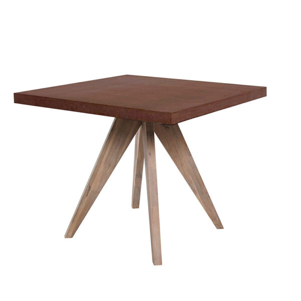 POMPEI ΤΡΑΠΕΖΙ RUST RED 90x90x74.5 22-0234 - Image 3