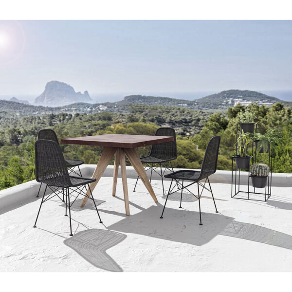 POMPEI ΤΡΑΠΕΖΙ RUST RED 90x90x74.5 22-0234 - Image 4