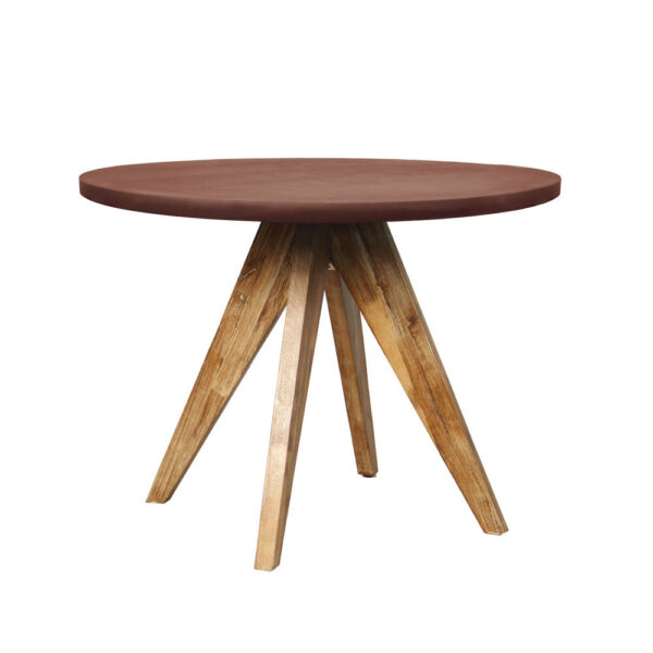 POMPEI ΤΡΑΠΕΖΙ RUST RED 120x120x74.5 22-0236 - Image 3