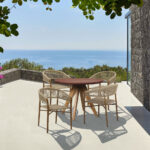 POMPEI ΤΡΑΠΕΖΙ RUST RED 120x120x74.5 22-0236 - Image 4