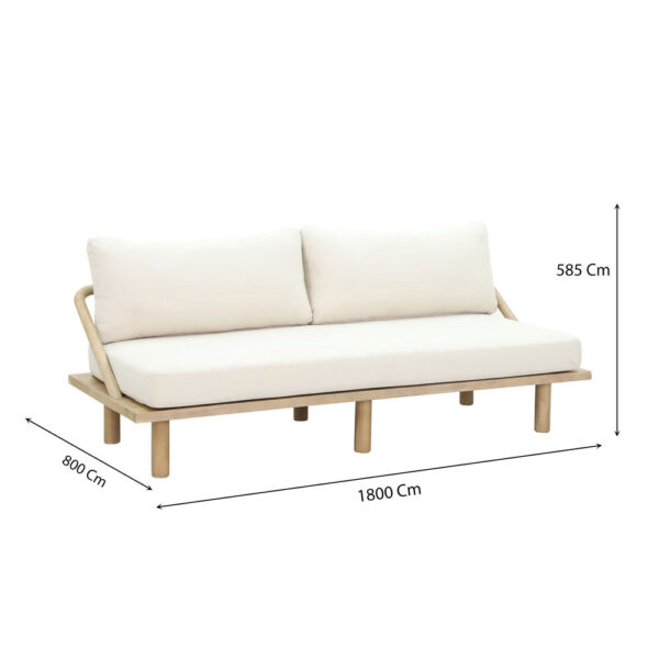 SIESTA ΚΑΝΑΠΕΣ ΚΡΕΒΑΤΙ ΦΥΣΙΚΟ CREAM 180x80x59 22-0276 - Image 10