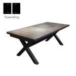 SORPRESA ΤΡΑΠΕΖΙ ΕΠΕΚΤΕΙΝΟΜΕΝΟ-Η ΓΚΡΙ ΓΚΡΙ ΣΚΟΥΡΟ 202x101x77 22-0293 - Image 6