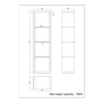 KIVOS 41,6 ΒΙΒΛΙΟΘΗΚΗ SONOMA 41.6x29.5x147.5 24-0561 - Image 4