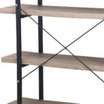 BRICK-URBAN ΒΙΒΛΙΟΘΗΚΗ ΦΥΣΙΚΟ ΜΑΥΡΟ 105x32x140cm 24-0605 - Image 8