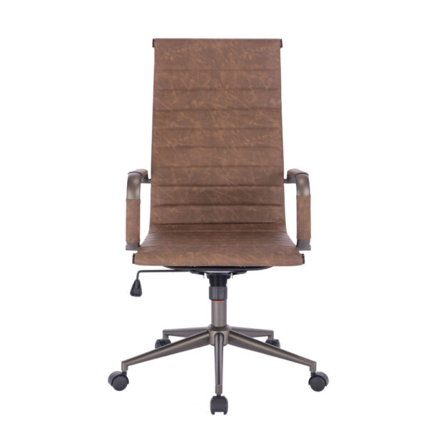 AVANT ΚΑΡΕΚΛΑ ΓΡΑΦΕΙΟΥ COFFEE GUNMETAL 55.5x63x118 25-0554 - Image 6