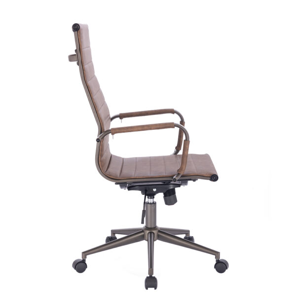 AVANT ΚΑΡΕΚΛΑ ΓΡΑΦΕΙΟΥ COFFEE GUNMETAL 55.5x63x118 25-0554 - Image 8