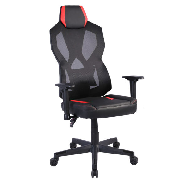 STORM ΚΑΡΕΚΛΑ GAMING ΓΡΑΦΕΙΟΥ ΜΑΥΡΟ ΚΟΚΚΙΝΟ 50x73x135 25-0705 - Image 6