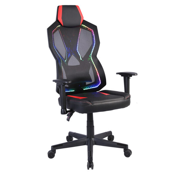 STORM ΚΑΡΕΚΛΑ GAMING ΓΡΑΦΕΙΟΥ ΜΑΥΡΟ ΚΟΚΚΙΝΟ 50x73x135 25-0705 - Image 7