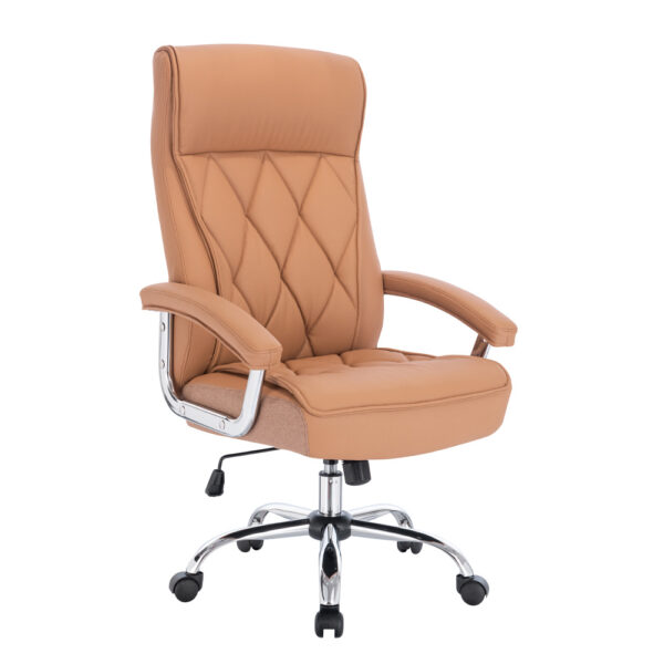 COMFY ΚΑΡΕΚΛΑ ΓΡΑΦΕΙΟΥ CAMEL ΧΡΩΜΙΟ 66.5x67.5x120 25-0736 - Image 6
