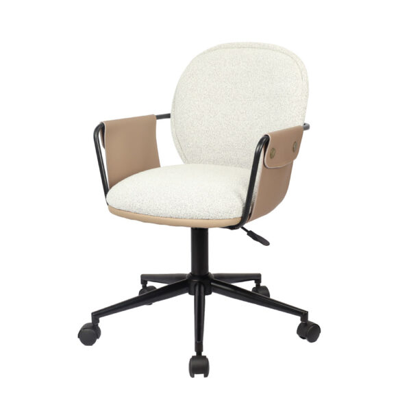 POST ΚΑΡΕΚΛΑ ΓΡΑΦΕΙΟΥ BEIGE ΚΑΦΕ 55x59x93 25-0738 - Image 8