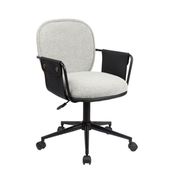 POST ΚΑΡΕΚΛΑ ΓΡΑΦΕΙΟΥ ΓΚΡΙ ΜΑΥΡΟ 55x59x93 25-0739 - Image 5