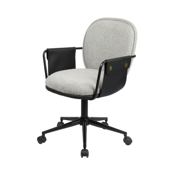 POST ΚΑΡΕΚΛΑ ΓΡΑΦΕΙΟΥ ΓΚΡΙ ΜΑΥΡΟ 55x59x93 25-0739 - Image 8