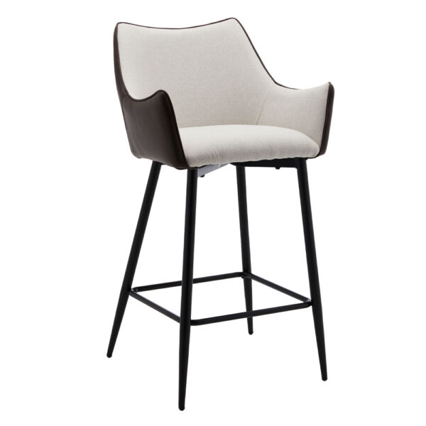 MALONE ΣΚΑΜΠΟ BAR ΓΚΡΙ ΑΝΟΙΧΤΟ ΚΑΦΕ ΣΚΟΥΡΟ 38x51x96 26-0019 - Image 4