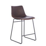 NUEVO ΣΚΑΜΠΟ BAR ΚΑΦΕ ANTIQUE WASHED ΜΑΥΡΟ 46x57.5x89 26-0040 - Image 5